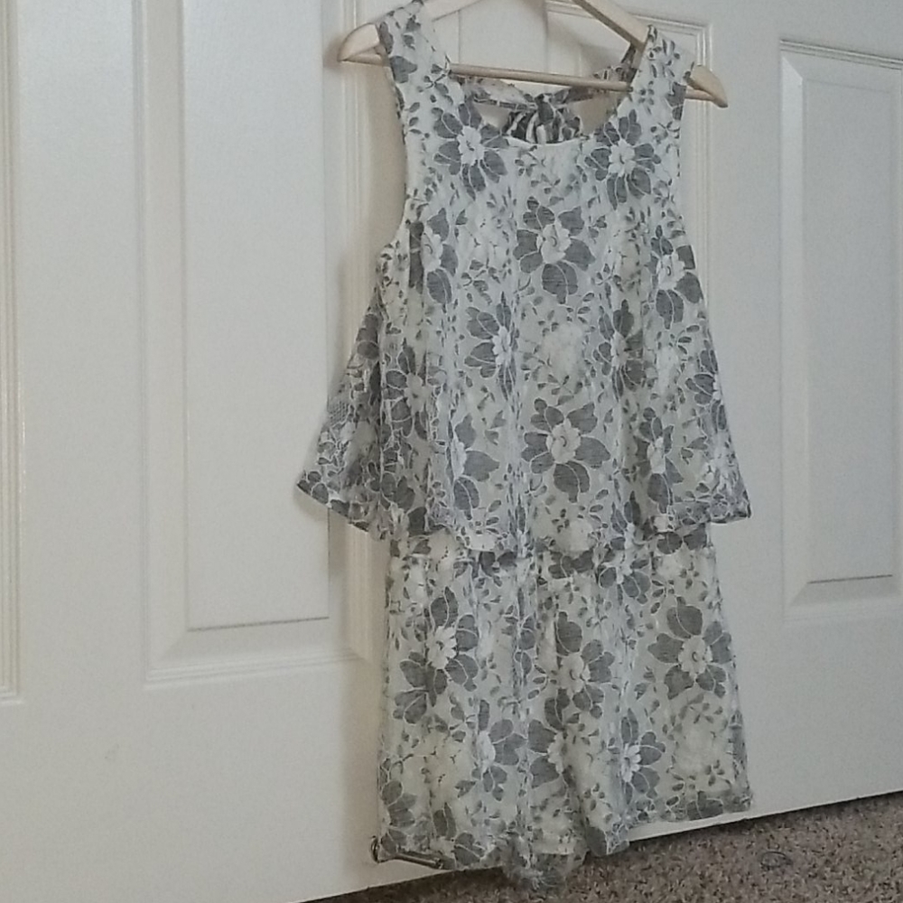 Backless Romper (net design lined)